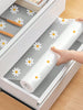1 Roll Daisy Pattern Drawer Liner, Non-Slip Shelf Liner, EVA Cabinet Mat, Decorative Kitchen Storage Mat, Gray Daisy Pattern, Home Dehumidifier